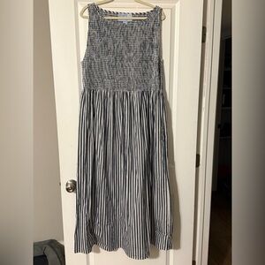 Cosima Nap Dress- Navy and White